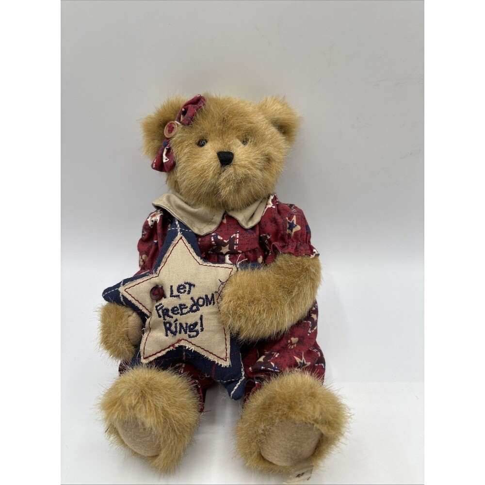 Retired RARE Boyds Bears 10" 2008 America The Beautiful Jointed Plush NWOT Gift